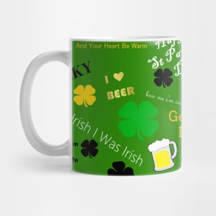 ST PADDYS Day Collage Mug